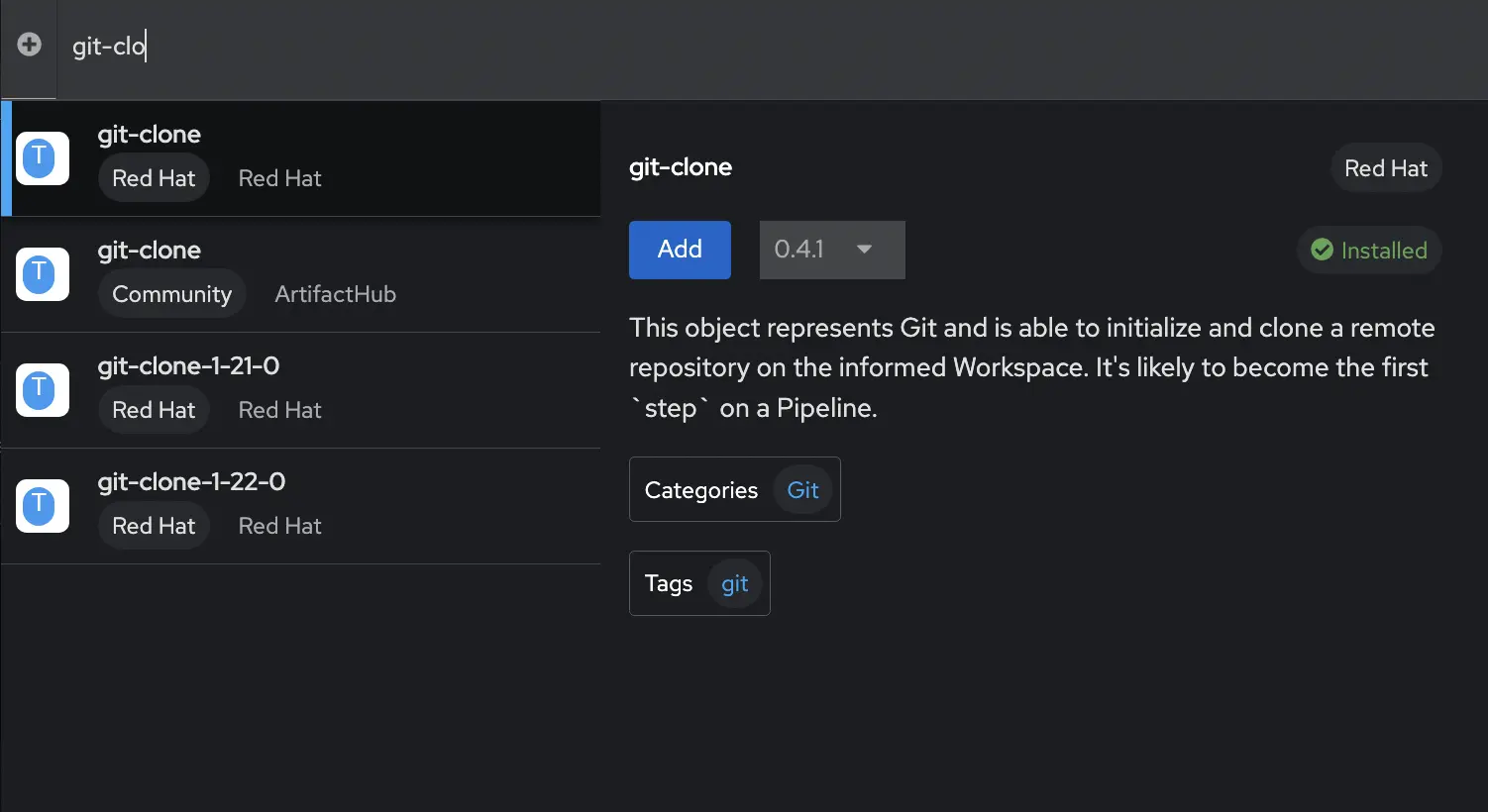 OpenShift Pipelines Task