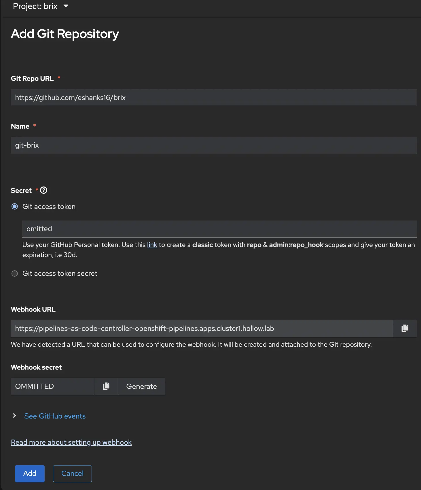 OpenShift Pipelines Git Permissions
