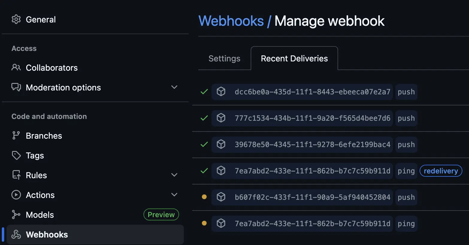 OpenShift Pipelines Git Webhook Status
