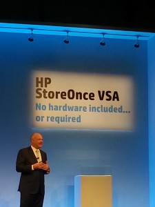  David Scott announcing the new StoreOnce VSA at HP Discover