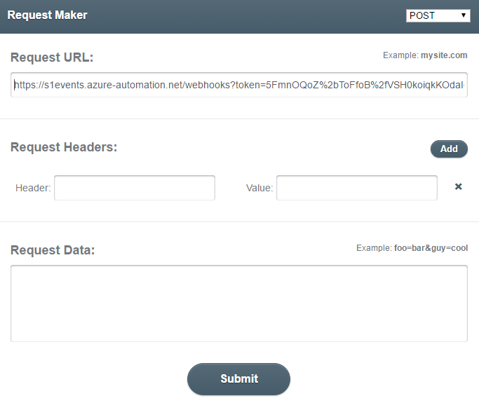 AzureAutoRunbookWebhook2