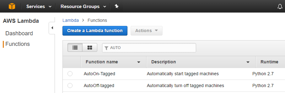  Lambda Functions to be used in Step Function
